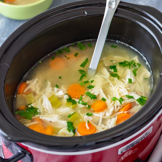 slow cooker chicken noodle soup
