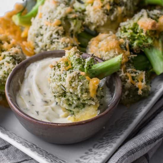 Crispy Cheesy Baked Broccoli