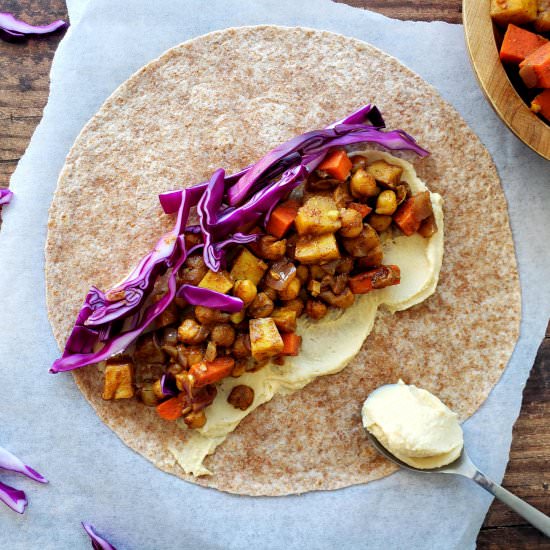 Roasted Moroccan Chickpea Wrap