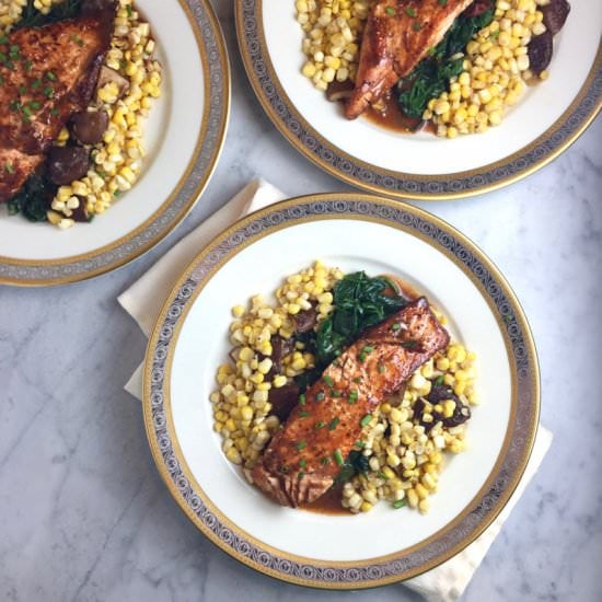 Salmon with Sautéed Vegetables