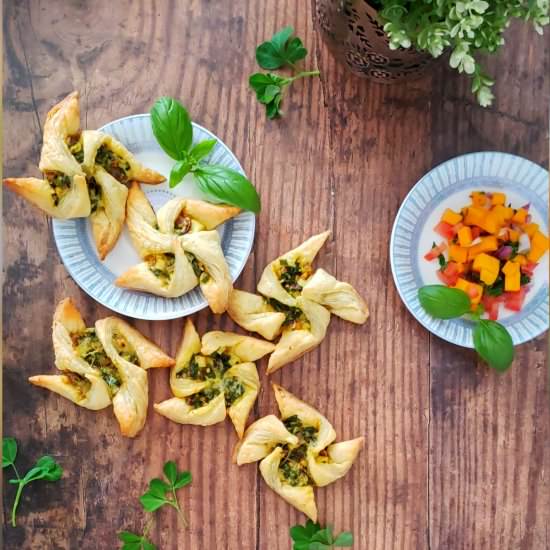 Starry Spinach Puff Pastry