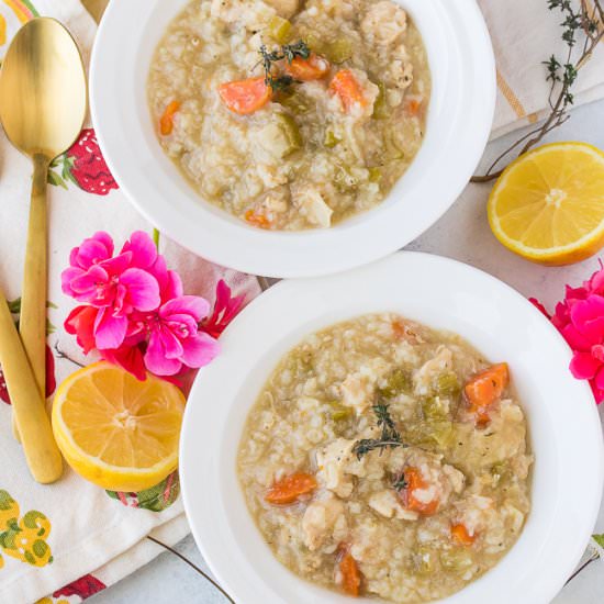 Instant Pot Lemon Chicken Soup