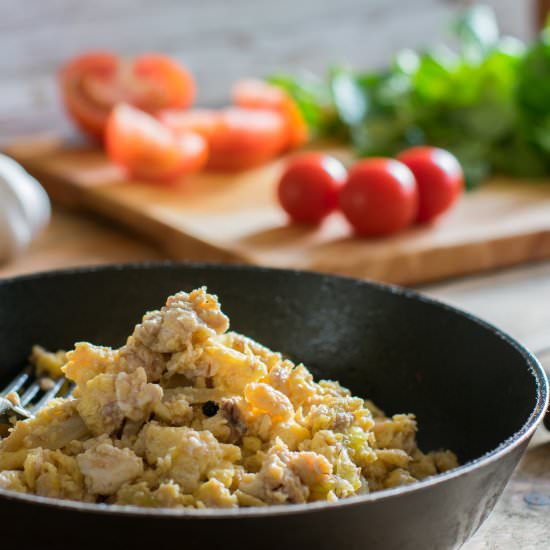 Delicious Scrambled Eggs and Brains
