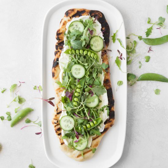grilled spring flatbread