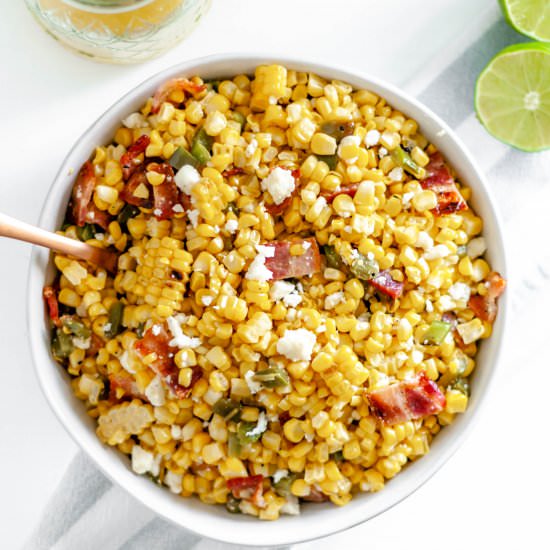 Grilled Corn Salad with Bacon