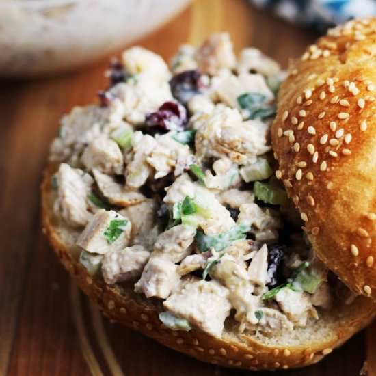 Walnut Cranberry Chicken Salad