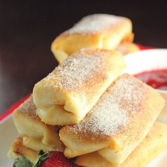 Fried Cheesecake Rolls