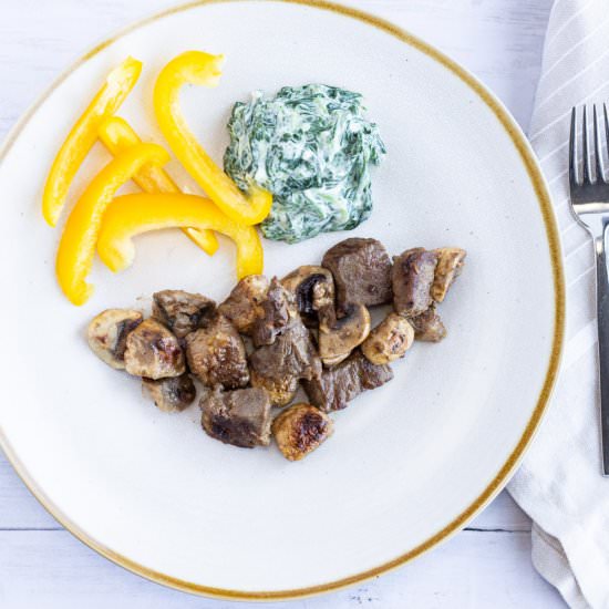 Garlic Steak & Mushrooms
