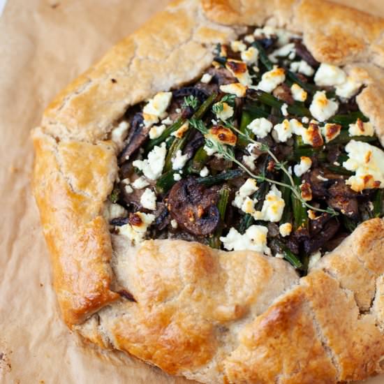 Asparagus and Mushroom Galette