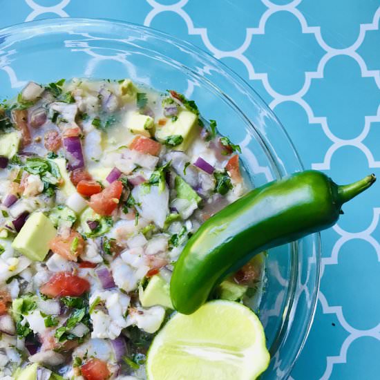 Zesty Lime-Cooked Shrimp Ceviche