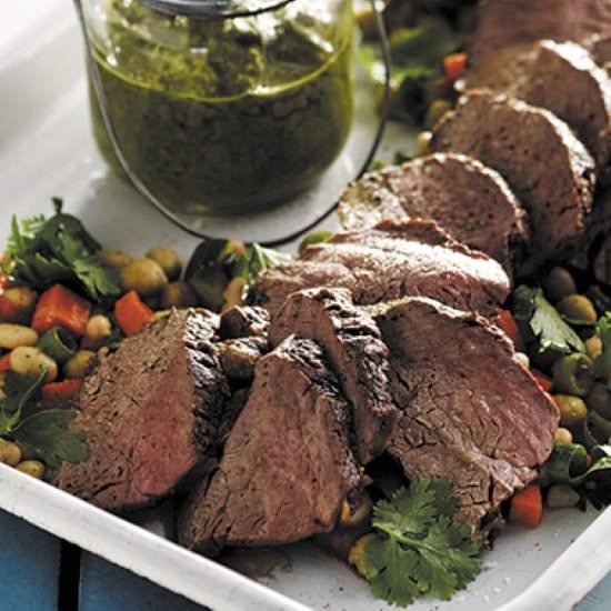 Argentinean steak with chimichurri