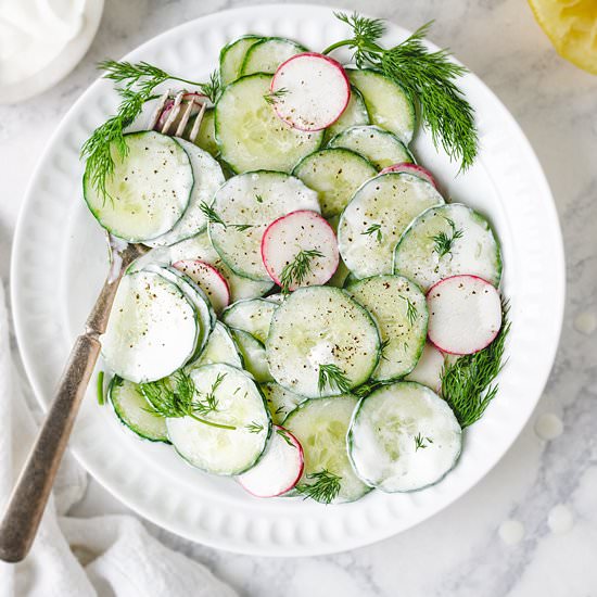 Polish Salad with Cucumber