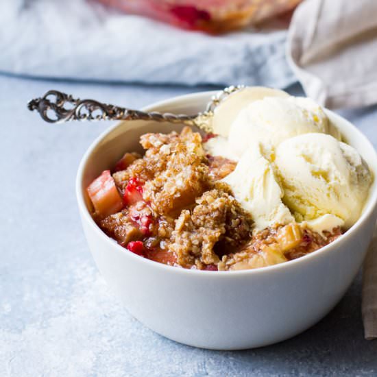Raspberry Rhubarb Crisp