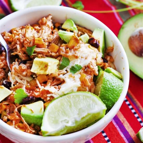 Instant Pot Chicken Burrito Bowls