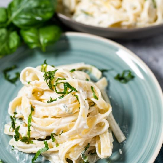 Greek Yogurt and Herb Pasta