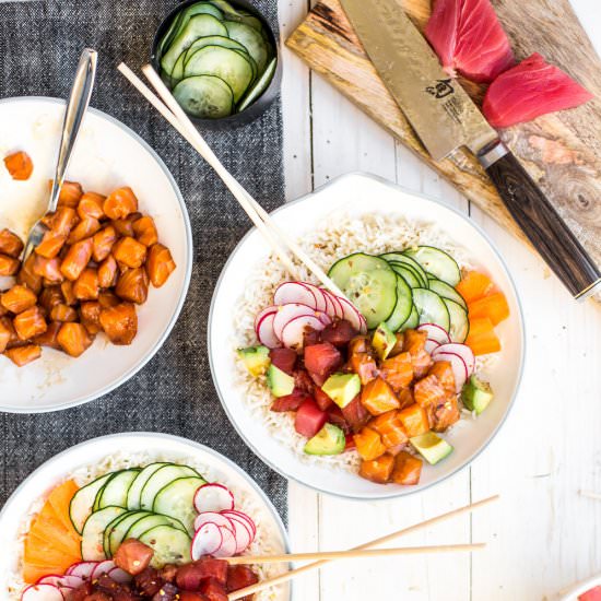 DIY Easy Homemade Poke Bowls