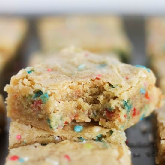 Birthday Cake Blondies