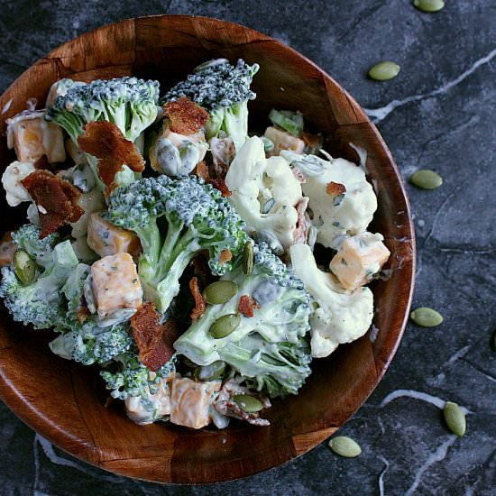 Ranch Broccoli Salad with Bacon