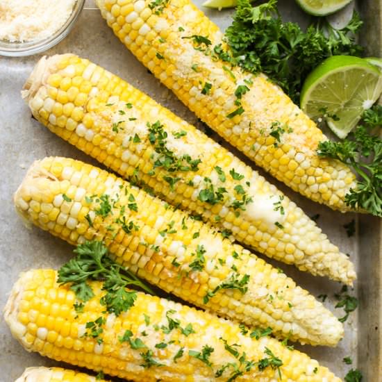 Oven Roasted Corn on the Cob