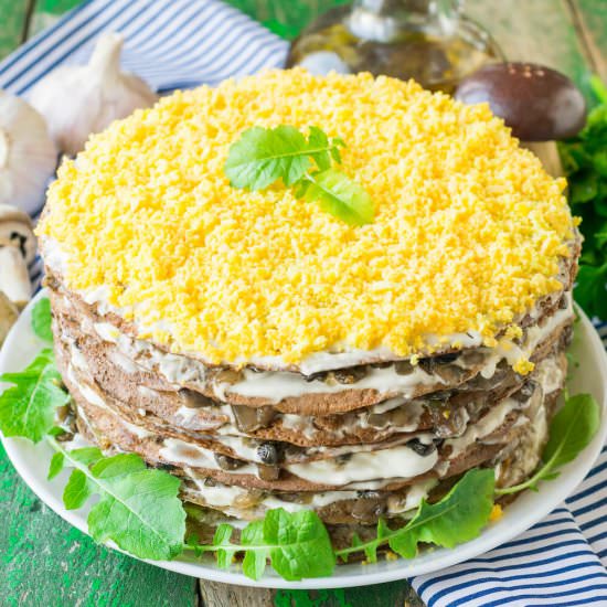 Russian Layered Liver Cake