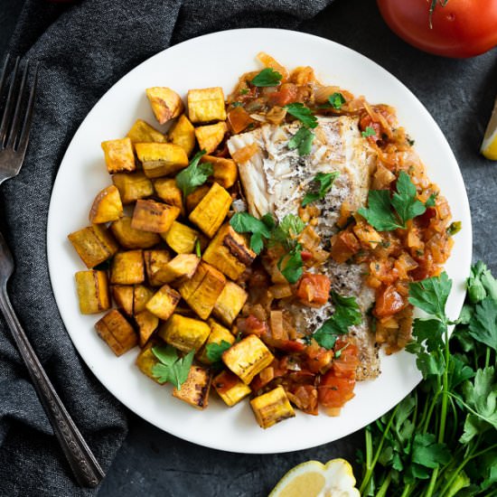 Grilled Fish and Fried Plantains