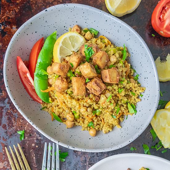 Tandoori Faux Chicken Quinoa Bowl