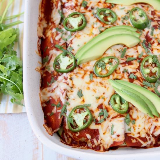 Low Carb Beef Enchiladas