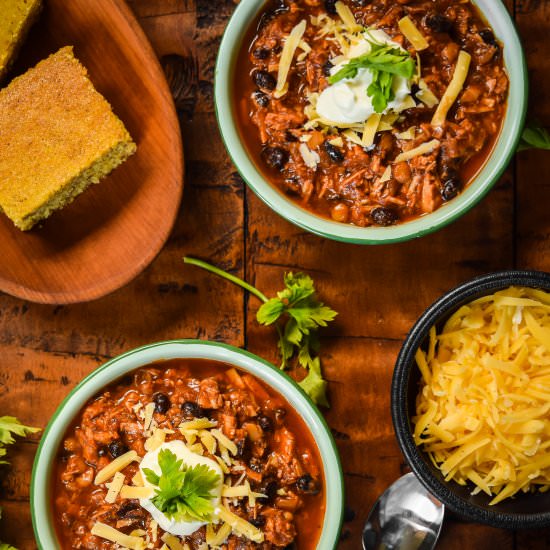 Easy Black Bean and Lentil Chili