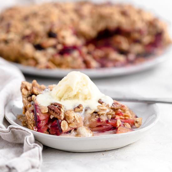 WW Plum Pecan Oat Crumble Tart