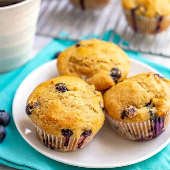 Healthy blueberry muffins