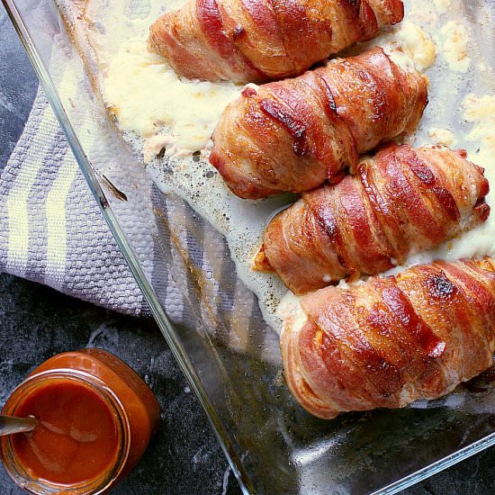 Bacon Wrapped Stuffed Chicken Breast