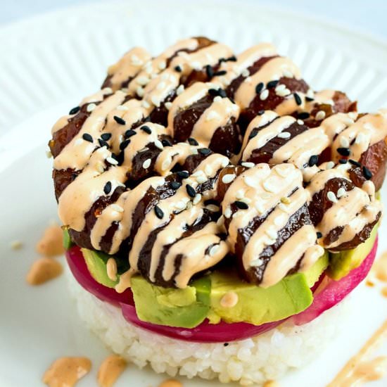 Ahi Tuna Poke Stack