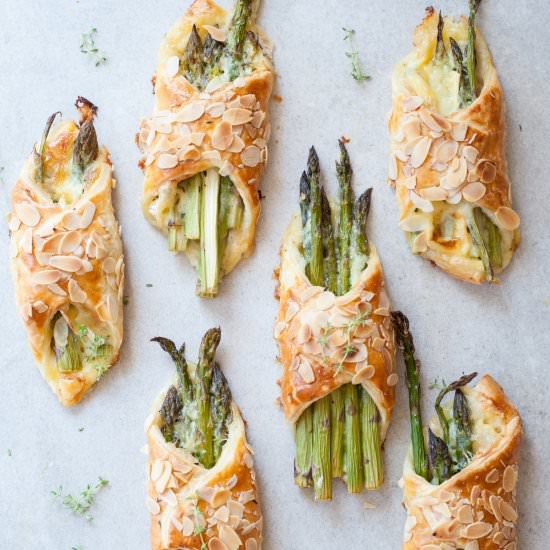 Asparagus in puff pastry