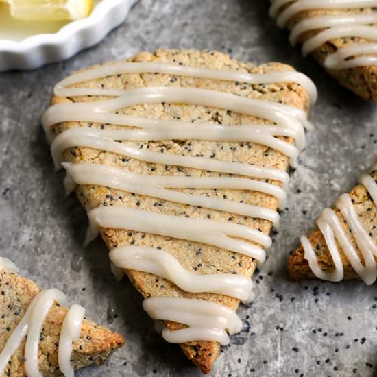 Paleo Lemon Poppy Seed Scones