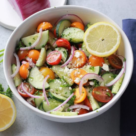Greek Tomato Cucumber Salad