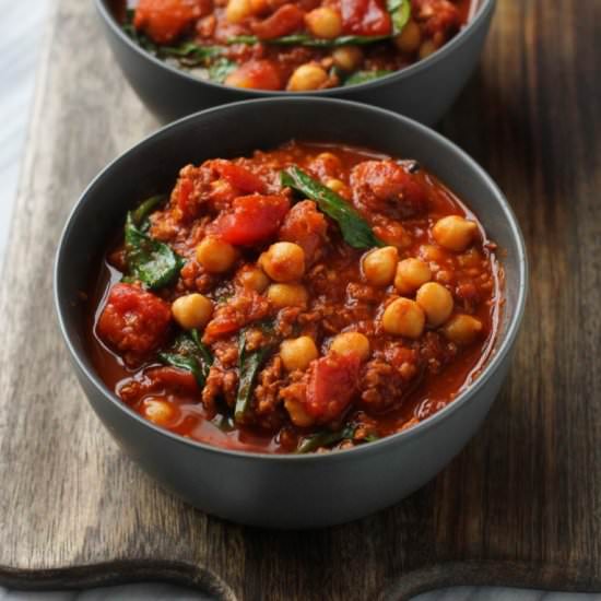 Vegan “Chorizo” and Chickpea Stew