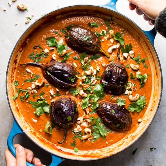 Vegan aubergine curry (GF)