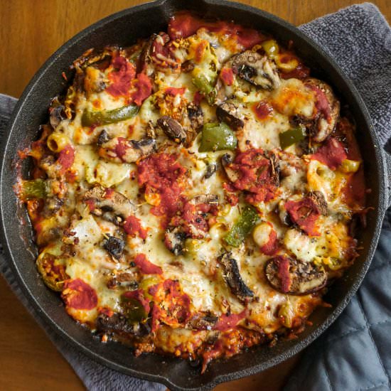Keto Deep Dish Pizza Casserole