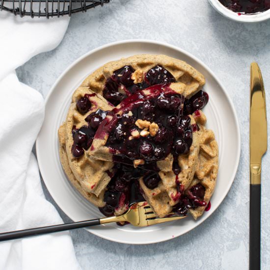 GF + Vegan Buckwheat Waffles