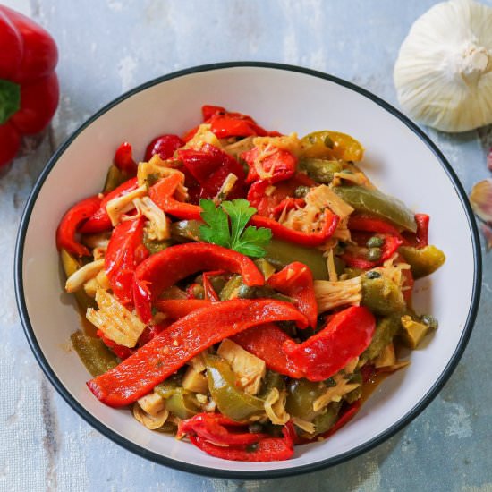 Easy Peppers and Jackfruit