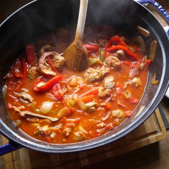 Hungarian Sausage Stew With Ale