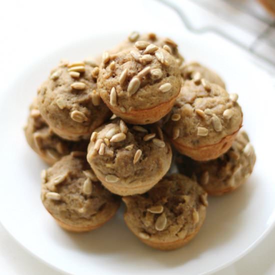 GF/V Banana Sunflower Mini Muffins