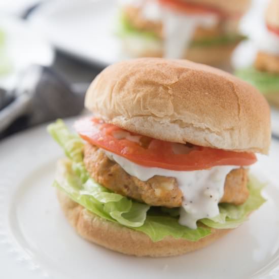 Buffalo Chicken Burgers