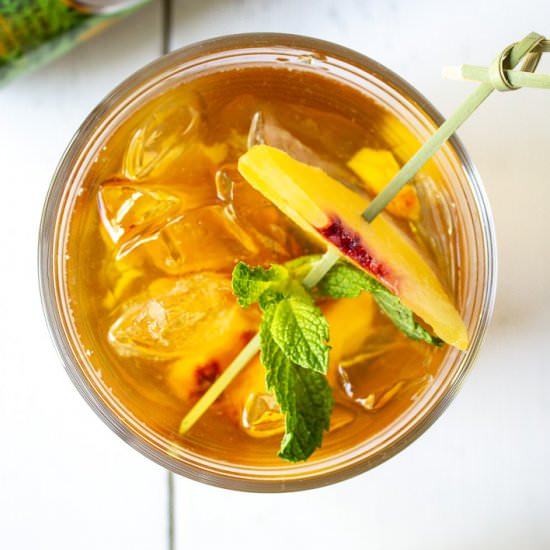 Sparkling Lemon Peach Tea