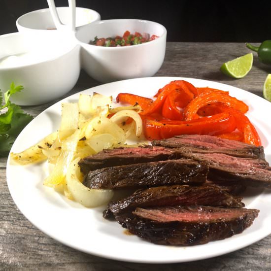 Pepper Lime Beef Fajitas