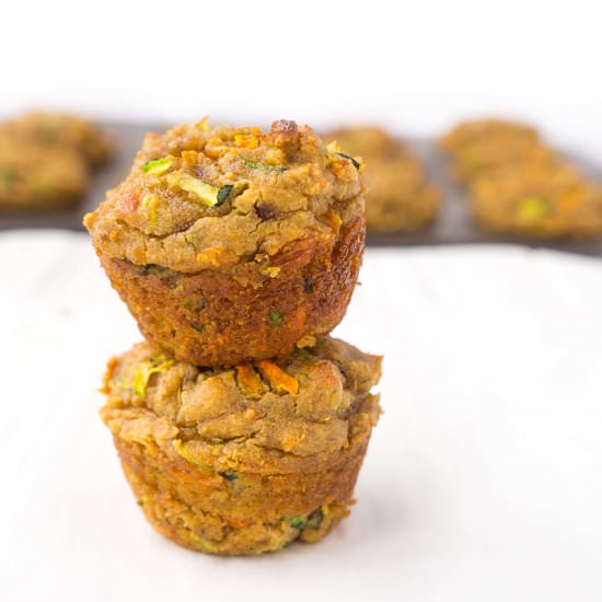Mini Carrot Zucchini Muffins