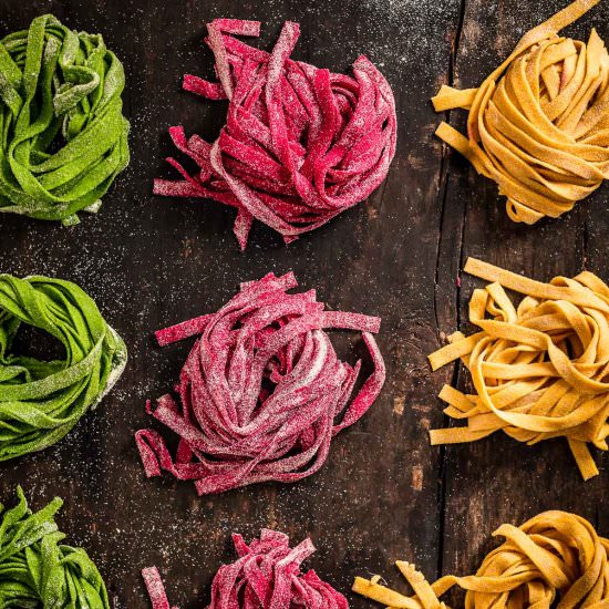 VEGAN COLORED FRESH PASTA