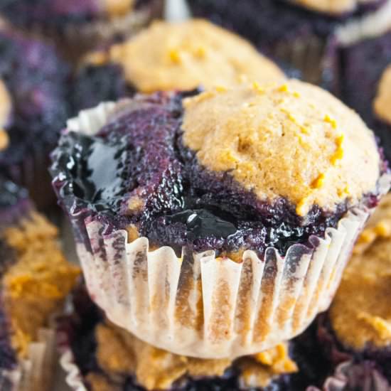 Healthy PB&J Muffins