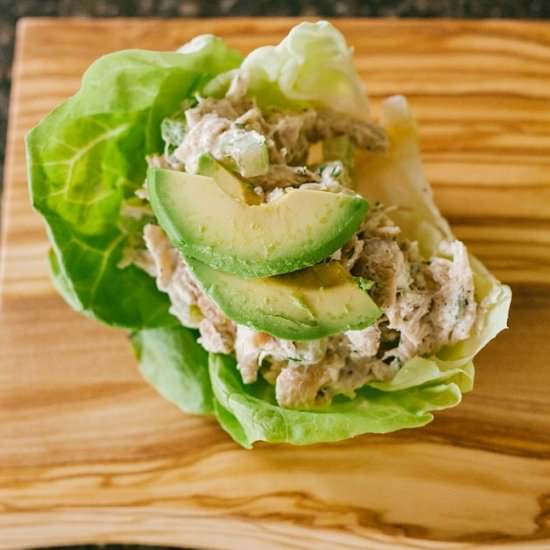 Dill Chicken Salad Lettuce Cups