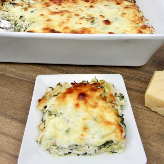 Spinach Artichoke Chicken Casserole